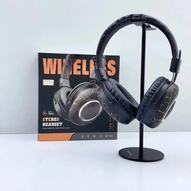 MKA21 Wireless Bluetooth Headphones - Over Ear Stereo Headset with Deep Bass & Marble Design